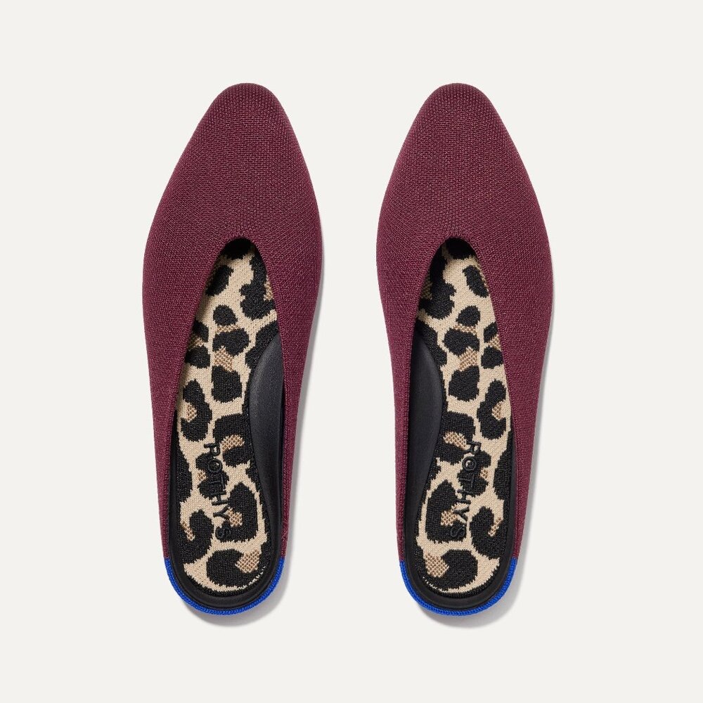 Rothy's The Almond Demi - Black Cherry Size 9.5 NWT